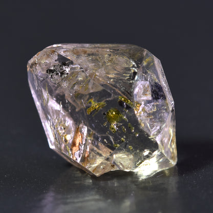 Golden Enhydro Petroleum Oil Diamond Quartz UV Fluorescent with Moving Bubble from Pakistan - 6.8ct #04