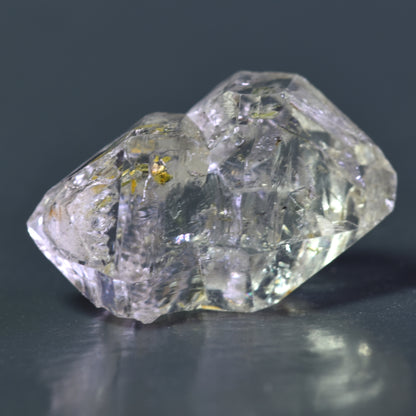 Golden Enhydro Petroleum Oil Diamond Quartz UV Fluorescent with Moving Bubble from Pakistan - 14ct #08
