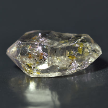 Golden Enhydro Petroleum Oil Diamond Quartz UV Fluorescent with Moving Bubble from Pakistan - 9.5ct #09