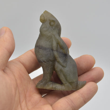 Labradorite Crystal Rabbit Hare - 7.5cm x 4.5cm x 2.5cm - 80 grams #01