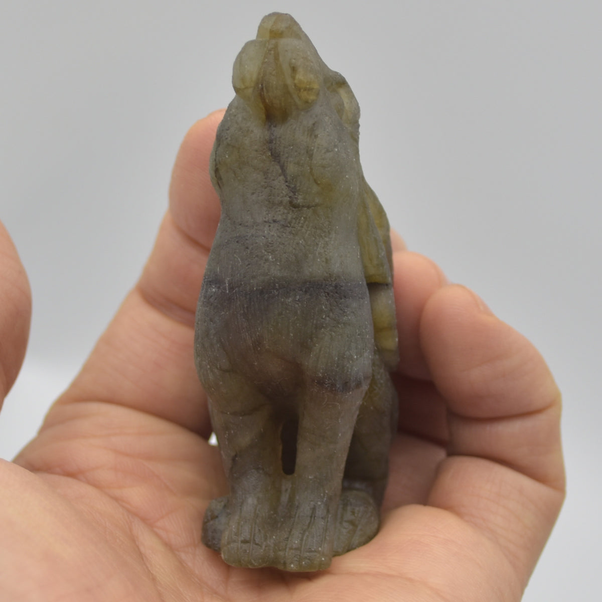 Labradorite Crystal Rabbit Hare - 7.5cm x 4.5cm x 2.5cm - 80 grams #01