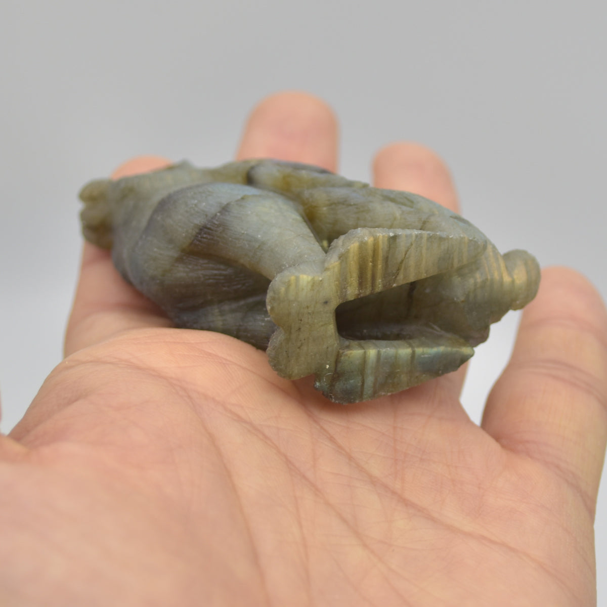 Labradorite Crystal Rabbit Hare - 7.5cm x 4.5cm x 2.5cm - 80 grams #01