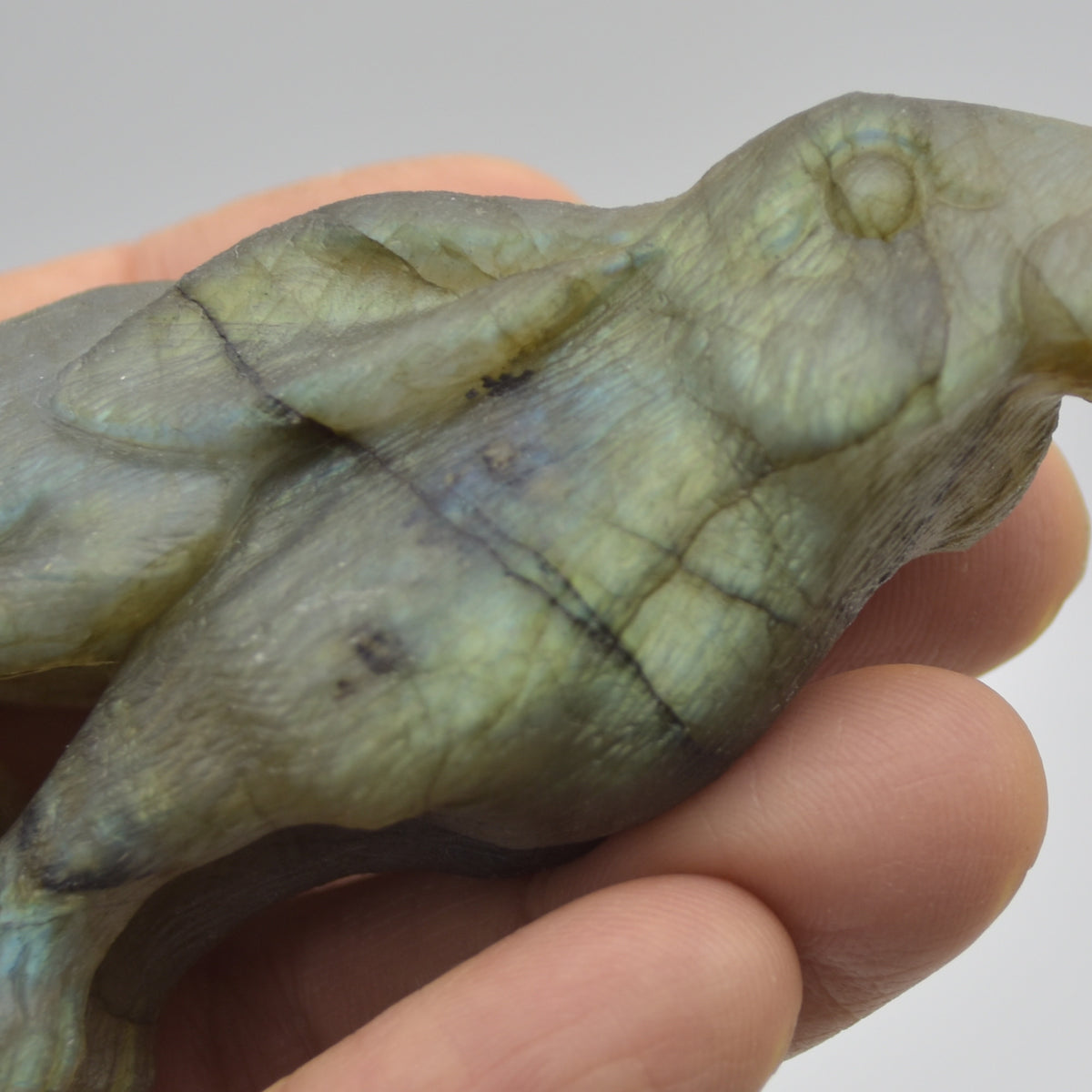 Labradorite Crystal Rabbit Hare - 7.5cm x 4.5cm x 2.5cm - 80 grams #01