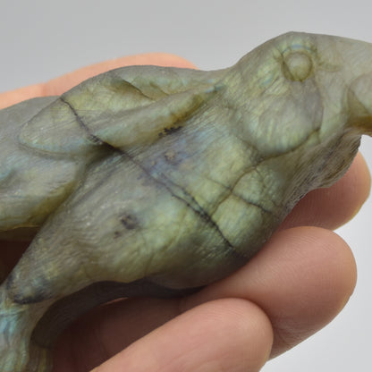 Labradorite Crystal Rabbit Hare - 7.5cm x 4.5cm x 2.5cm - 80 grams #01