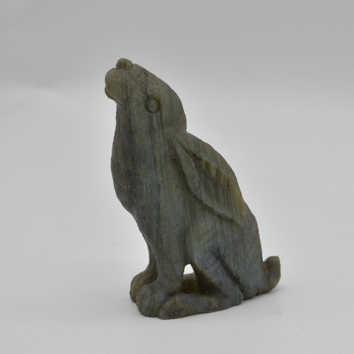 Labradorite Crystal Rabbit Hare - 9.5cm x 6cm x 3.5cm - 185 grams #03
