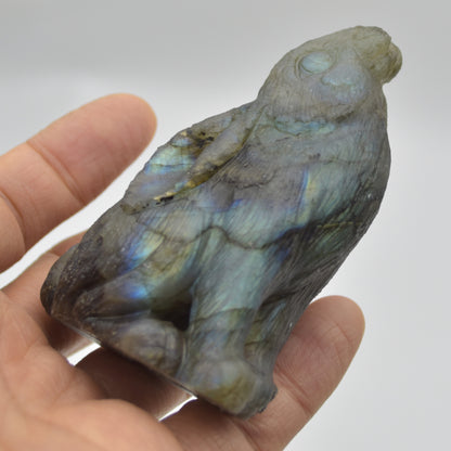Labradorite Crystal Rabbit Hare - 8cm x 5.5m x 3cm - 133 grams #04