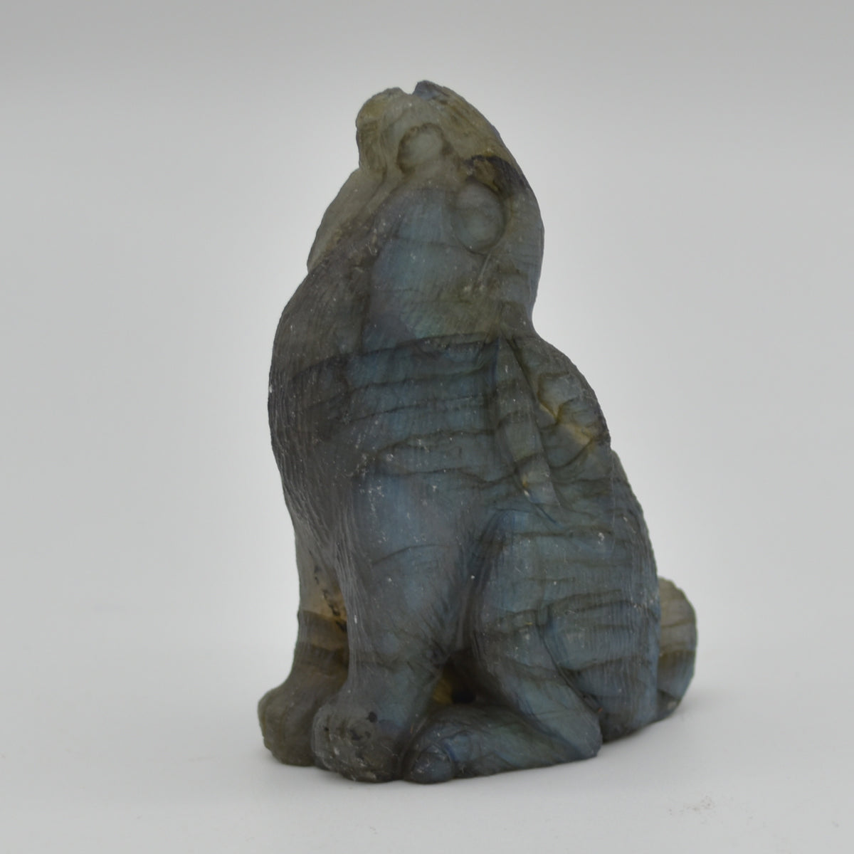 Labradorite Crystal Rabbit Hare - 8cm x 5.5m x 3cm - 133 grams #04