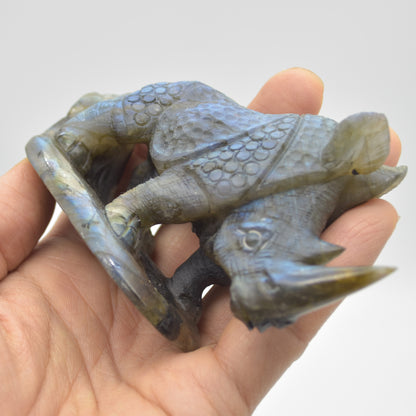 Labradorite Crystal Rhinoceros - 7cm x 10.5cm x 3.5cm - 209 grams #03
