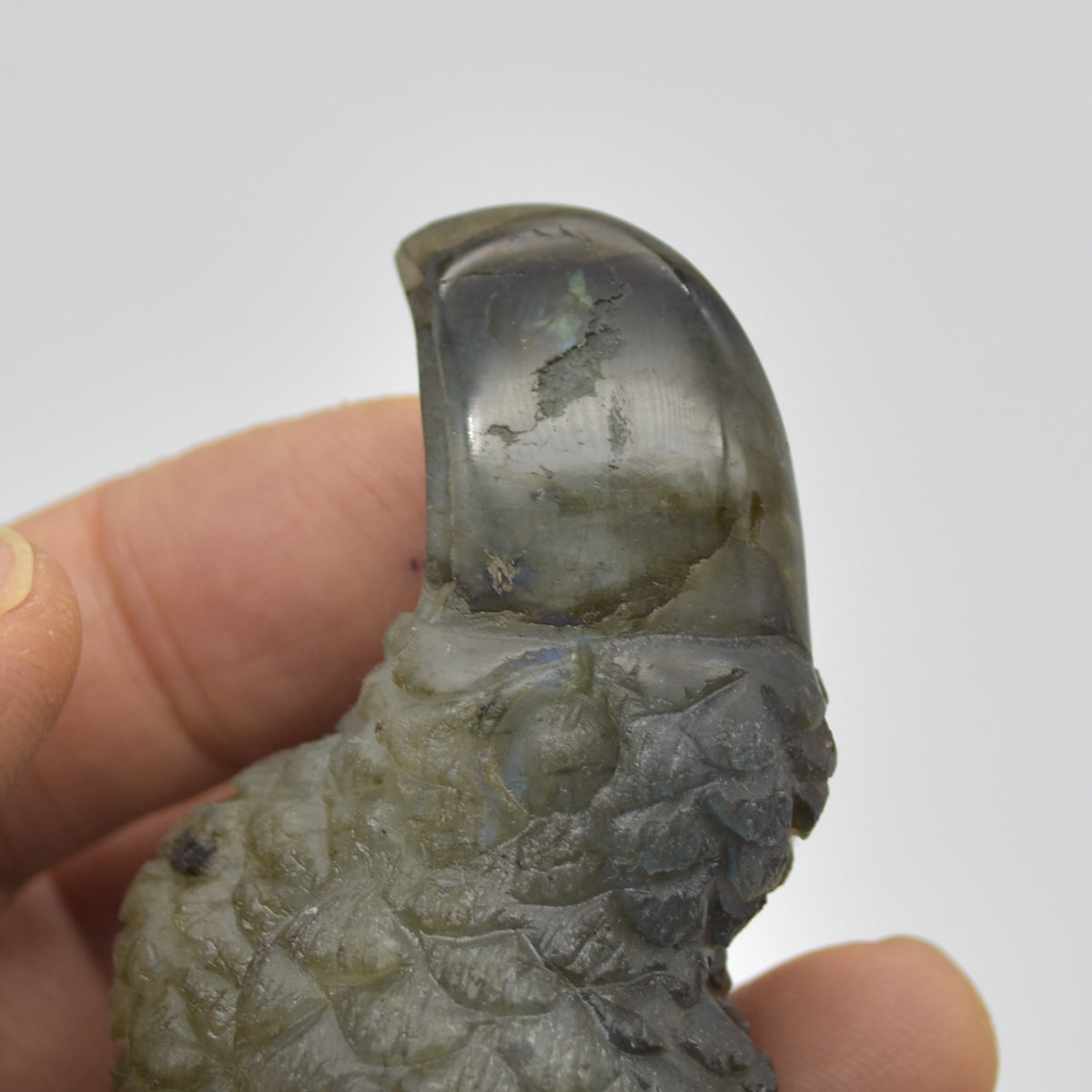 Labradorite Crystal Toucan on Rock - 7cm x 6cm x 3cm - 112 grams #03