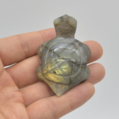 Labradorite Crystal Turtle - 2cm x 5.5cm x 4cm - 47 grams #01