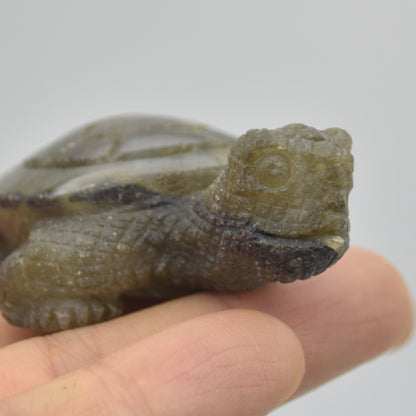 Labradorite Crystal Turtle - 2cm x 7cm x 4.5cm - 63 grams #02