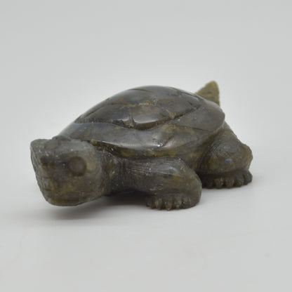 Labradorite Crystal Turtle - 2.5cm x 7.5cm x 5cm x - 83 grams #03