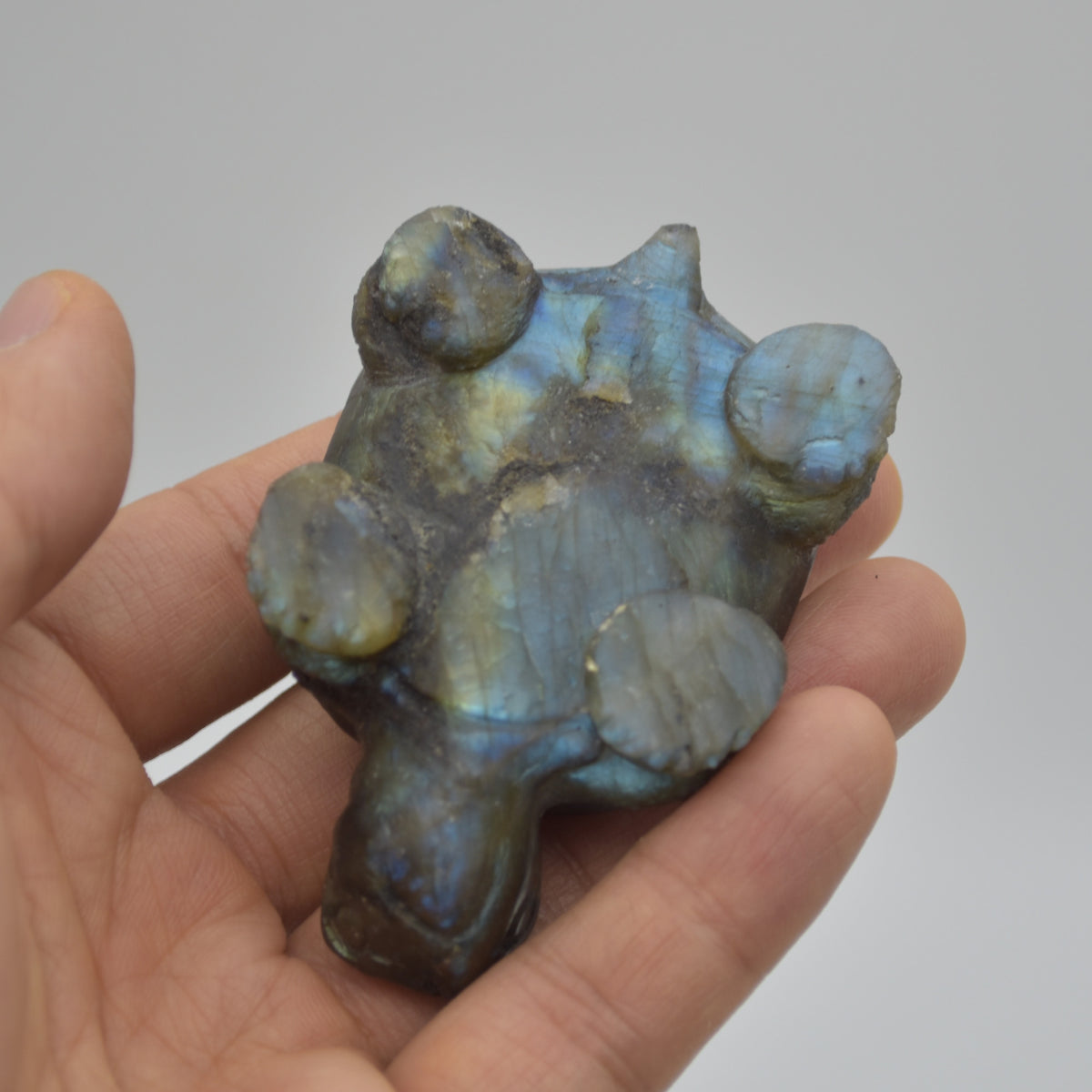 Labradorite Turtle - 2.5cm x 7.5cm x 5cm - 94 grams #07