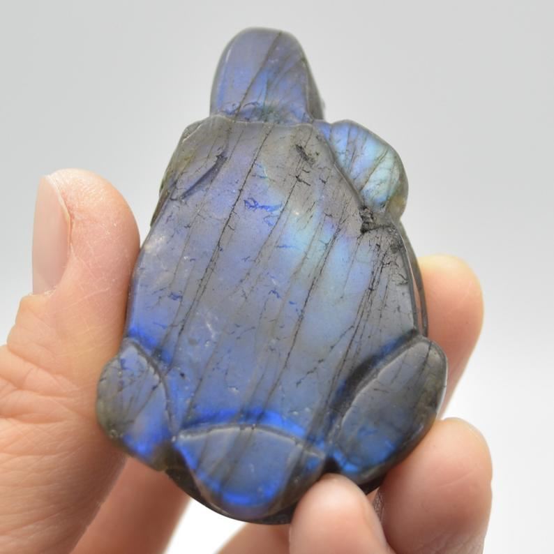 Labradorite Turtle - 6cm x 3.5cm x 2.5cm - 67 grams