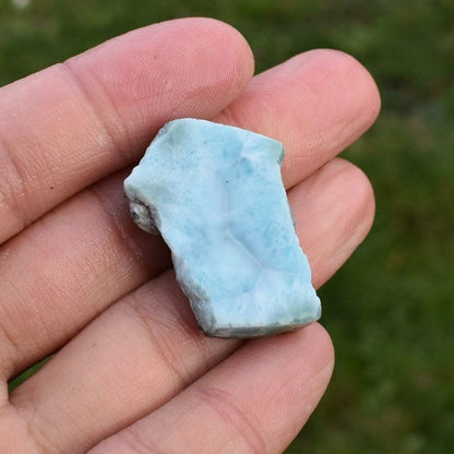 Larimar Dolphin Stone Freeform Raw Slab Slice - 12 grams - #036