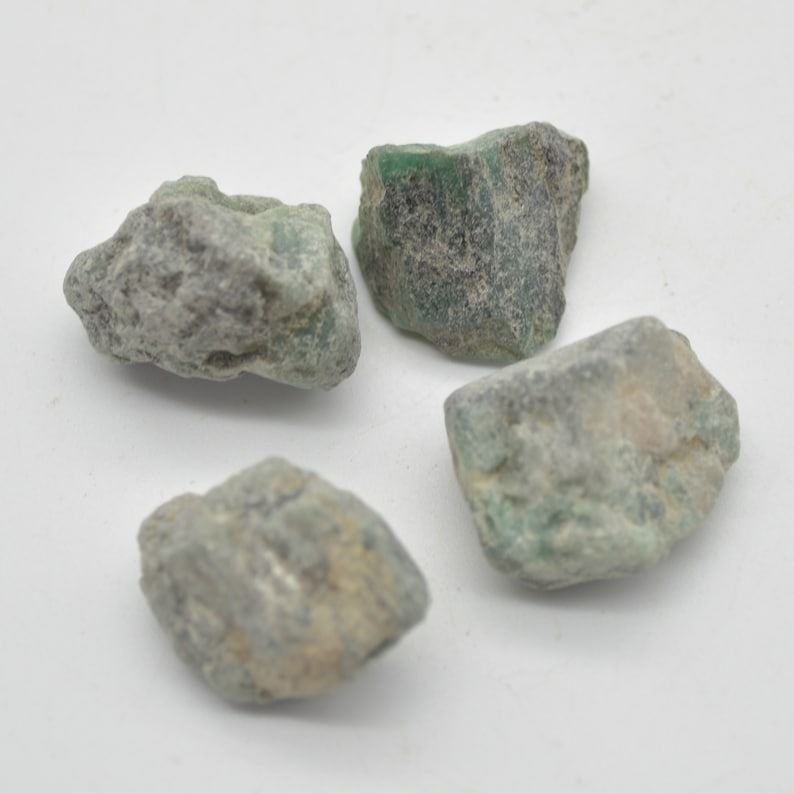 Raw Emerald Specimen Rocks - 4 Count - lot 03