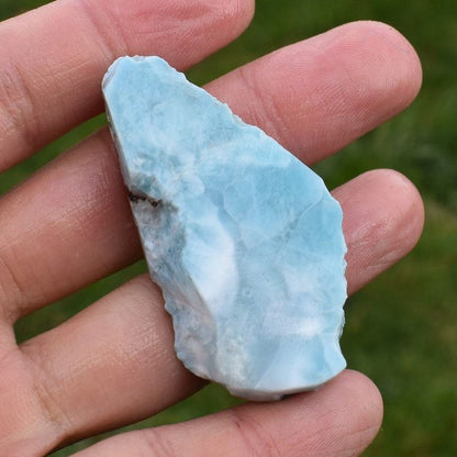 Larimar Dolphin Stone Freeform Raw Slab Slice - 28 grams - #023