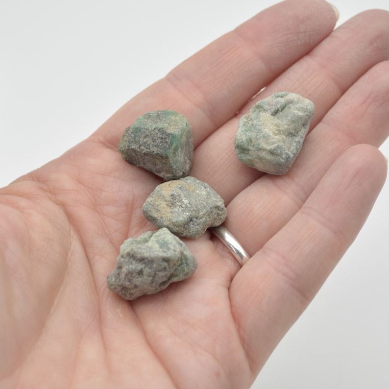 Raw Emerald Specimen Rocks - 4 Count - lot 03