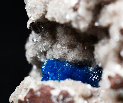 Rare Cavansite Cluster with Stilbite On Matrix from Wagholi, Pune, India - 177 grams