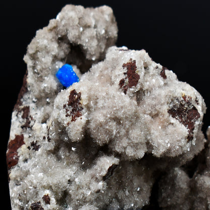 Rare Cavansite Cluster with Stilbite On Matrix from Wagholi, Pune, India - 177 grams