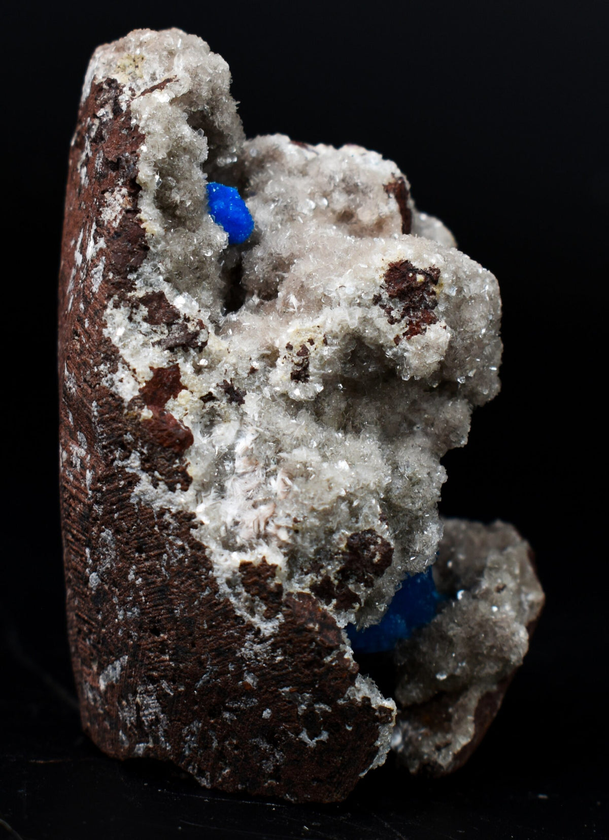 Rare Cavansite Cluster with Stilbite On Matrix from Wagholi, Pune, India - 177 grams