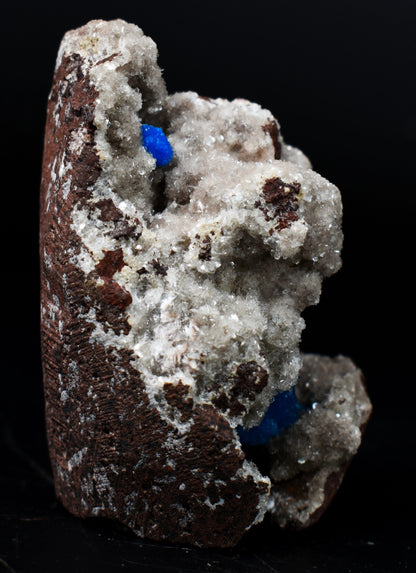 Rare Cavansite Cluster with Stilbite On Matrix from Wagholi, Pune, India - 177 grams