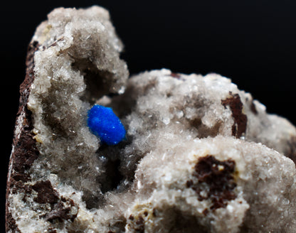 Rare Cavansite Cluster with Stilbite On Matrix from Wagholi, Pune, India - 177 grams