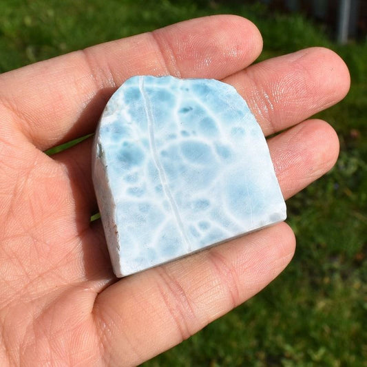 Larimar Dolphin Stone Freeform Raw Slab Slice - 41 grams - #06