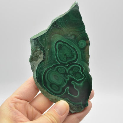 Malachite Crystal Freeform Slice, Slab - 12cm x 6.5cm x 0.70cm - 150 grams - #05