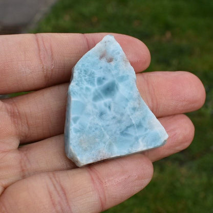 Larimar Dolphin Stone Freeform Raw Slab Slice - 24 grams - #02