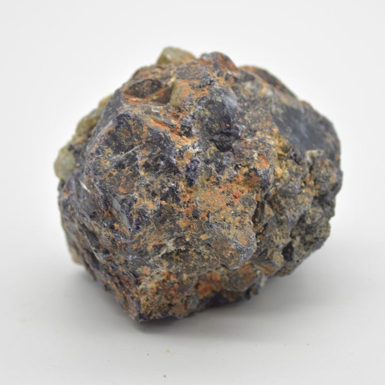 Raw Aquamarine in Fluorite Specimen Rock - 214 grams