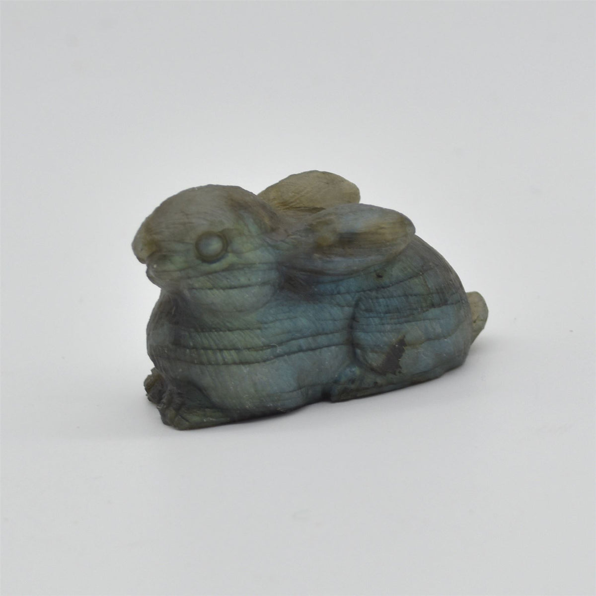 Labradorite Bunny Rabbit - 6cm x 4cm x 2.5cm - 73 grams
