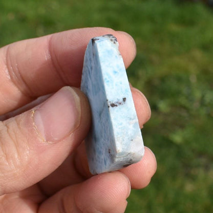 Larimar Dolphin Stone Freeform Raw Slab Slice - 15 grams - #08