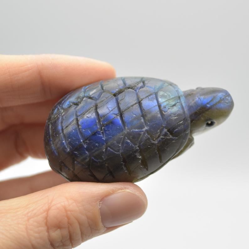 Labradorite Turtle - 6cm x 3.5cm x 2.5cm - 67 grams