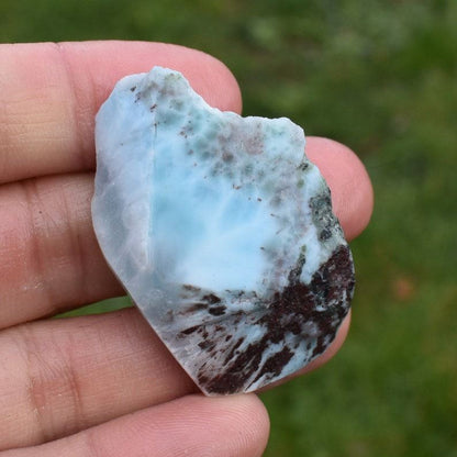 Larimar Dolphin Stone Freeform Raw Slab Slice - 22 grams - #034