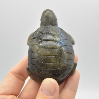 Labradorite Turtle - 7cm x 4.5cm x 2.5cm - 105 grams