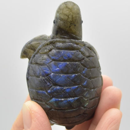 Labradorite Turtle - 6.5cm x 4cm x 2.5cm - 84 grams