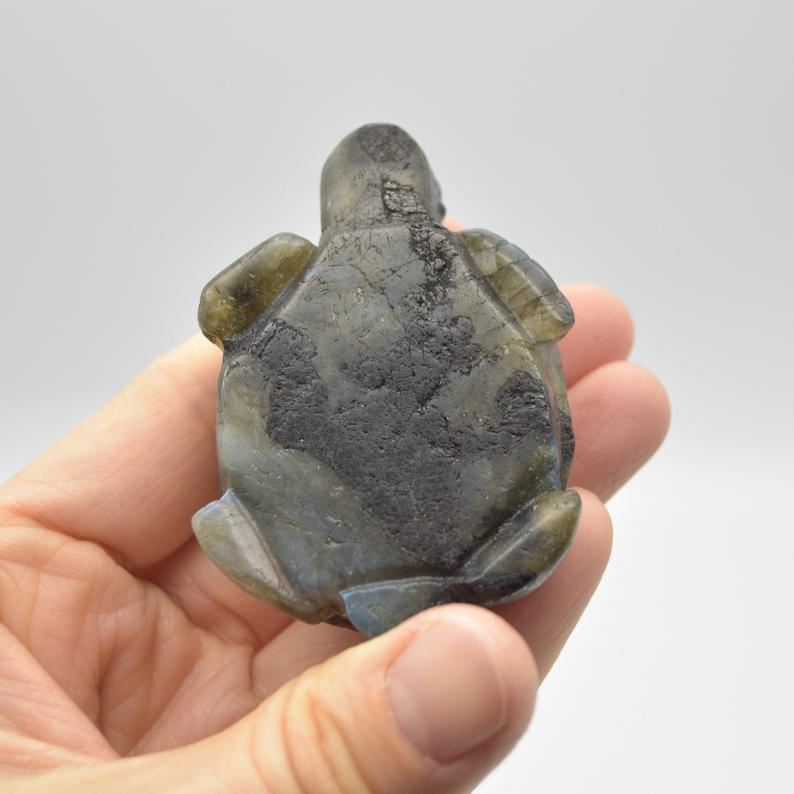 Labradorite Turtle - 6.5cm x 4cm x 2.5cm - 81 grams