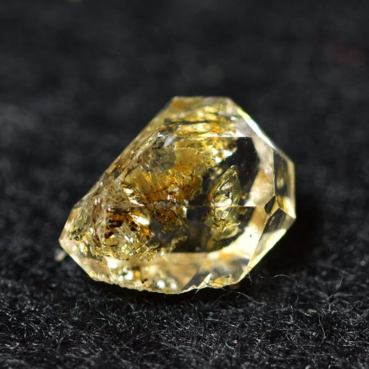 Golden Enhydro Petroleum Oil Diamond Quartz UV Fluorescent Specimens from Pakistan - 4 Options - 1 Count